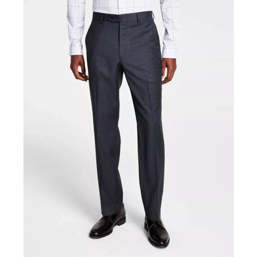 $200 NEW MICHAEL KORS MENS 34X29 SOLID GRAY STRETCH TROUSERS/DRESS PANTS/SLACKS